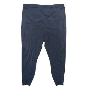 Halara High Waisted Mesh Pocket & Leg Hem Casual Active Leggings Sz Large Womens